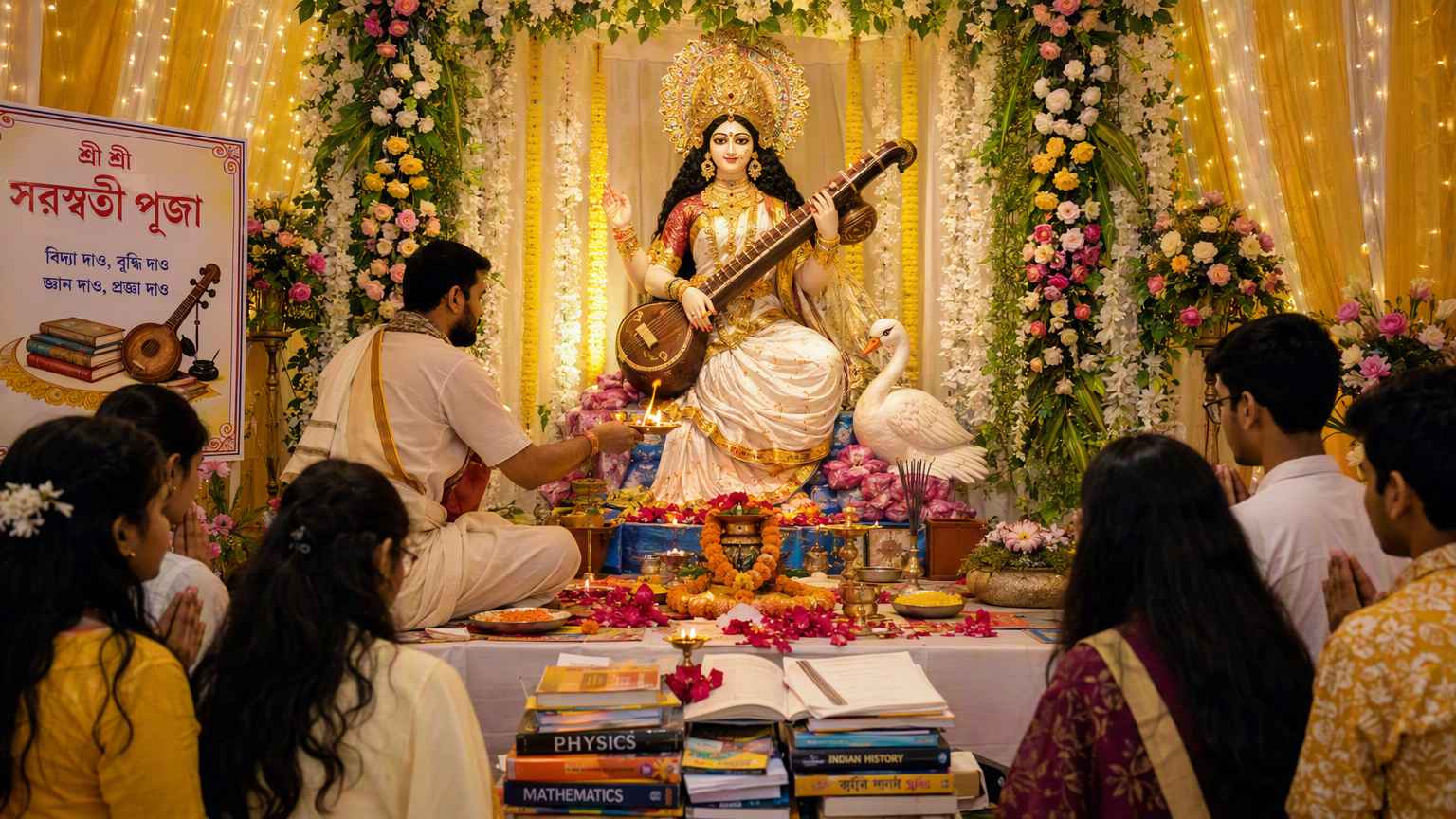 Saraswati Puja in Bangalore - Goddess of knowledge worship